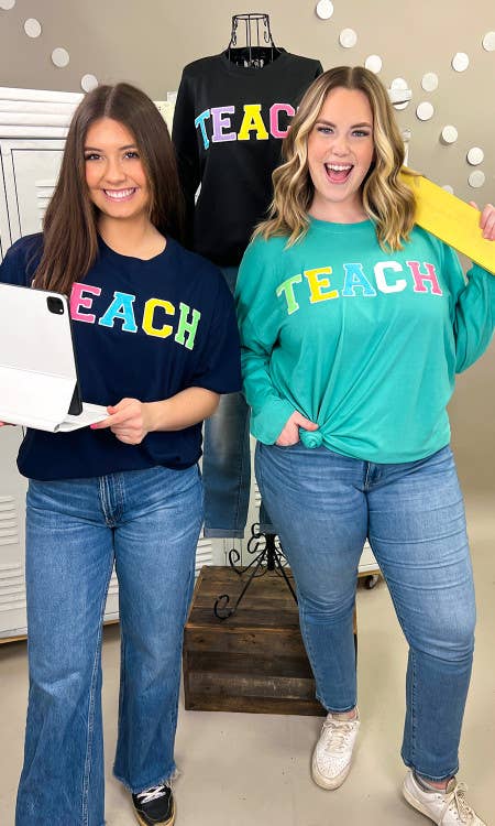 Soft Ideal Chenille Teach Sweatshirt
