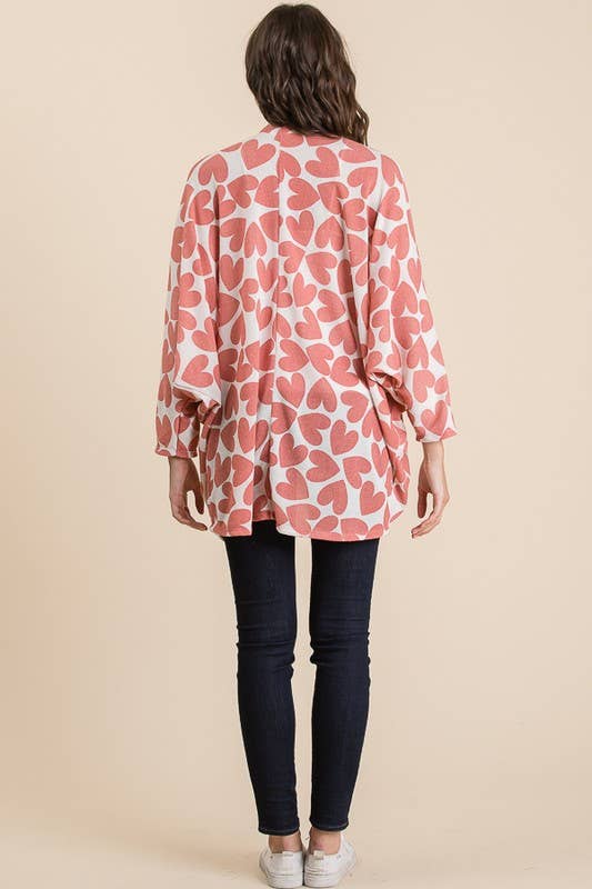 LMT1361-Heart Cardigan
