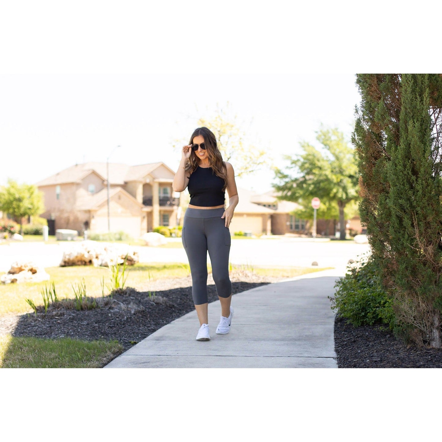 Ready to Ship | Charcoal CAPRI with POCKETS - Luxe Leggings by Julia Rose®