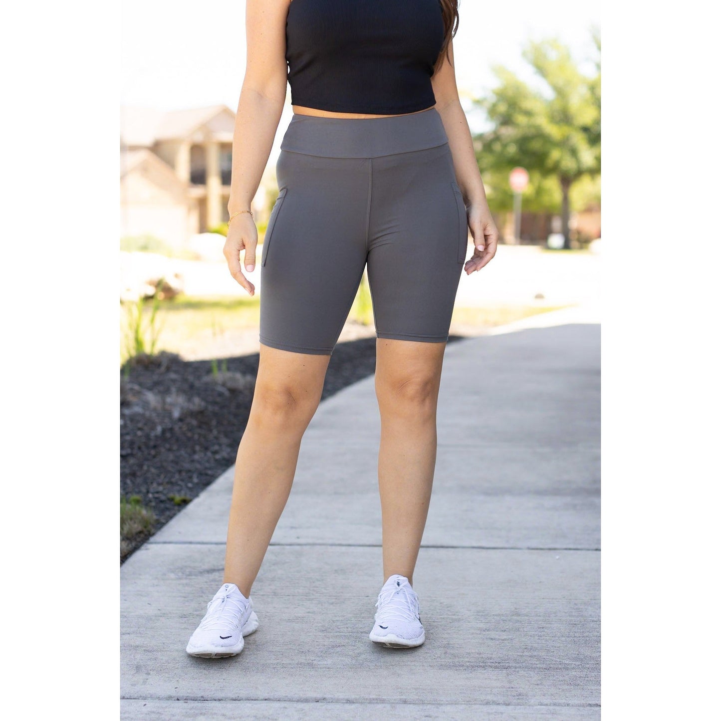 Ready to Ship | Charcoal BIKER SHORTS - Luxe Leggings by Julia Rose®
