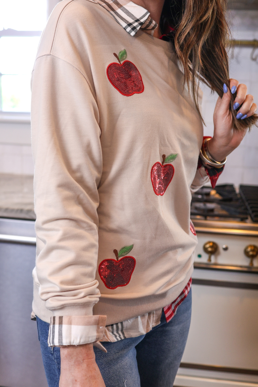 Apple Orchard Sequin Sweatshirt