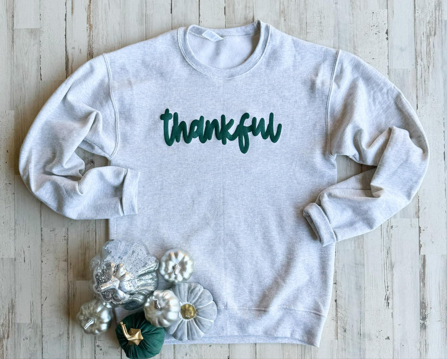Thankful- Puff Ink Sweatshirt