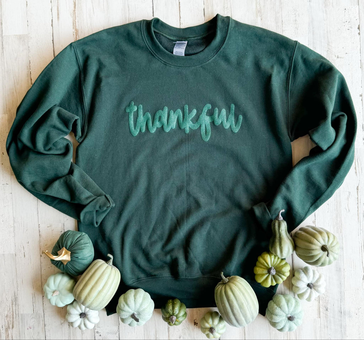 Thankful- Puff Ink Sweatshirt