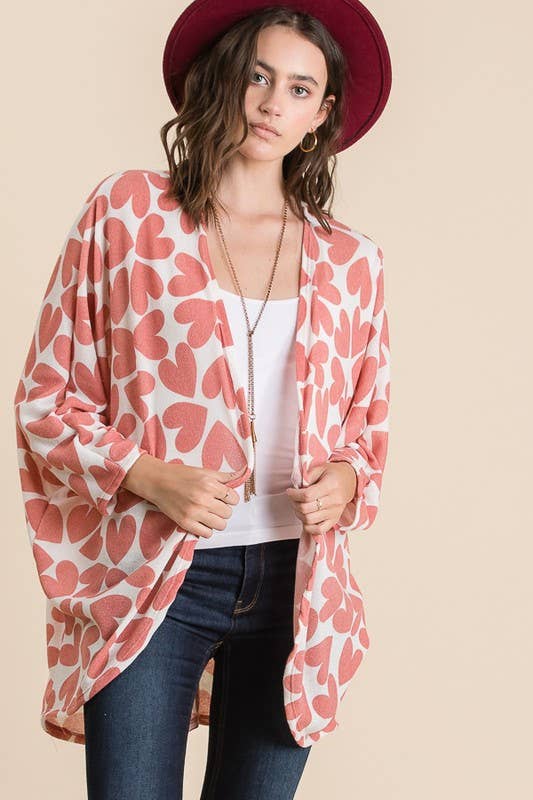 LMT1361-Heart Cardigan