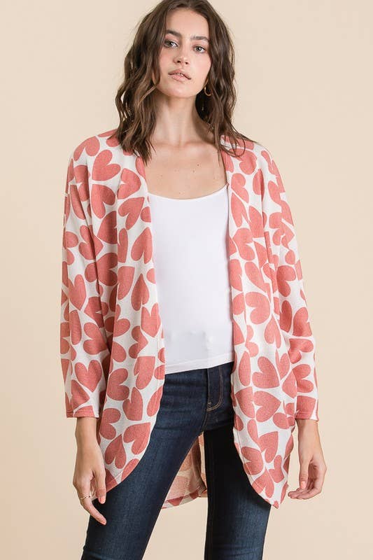 LMT1361-Heart Cardigan