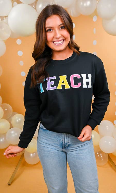Soft Ideal Chenille Teach Sweatshirt