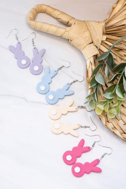 Bunny Handmade Clay Dangles