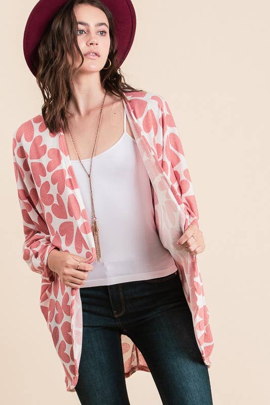 LMT1361-Heart Cardigan