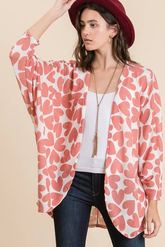 LMT1361-Heart Cardigan