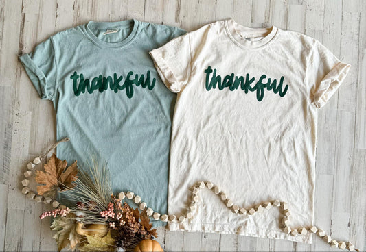 Thankful- Puff Ink Tee