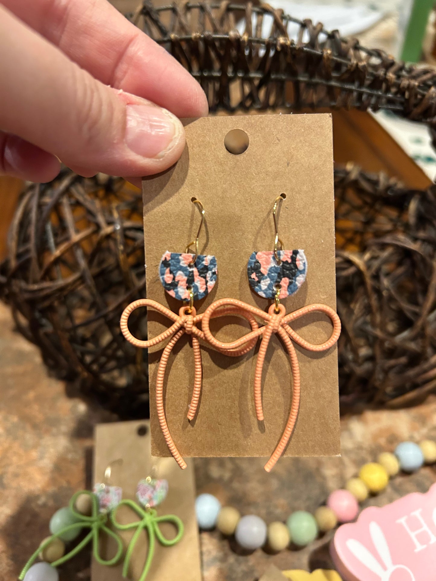 Spring Bow Dangle Earrings