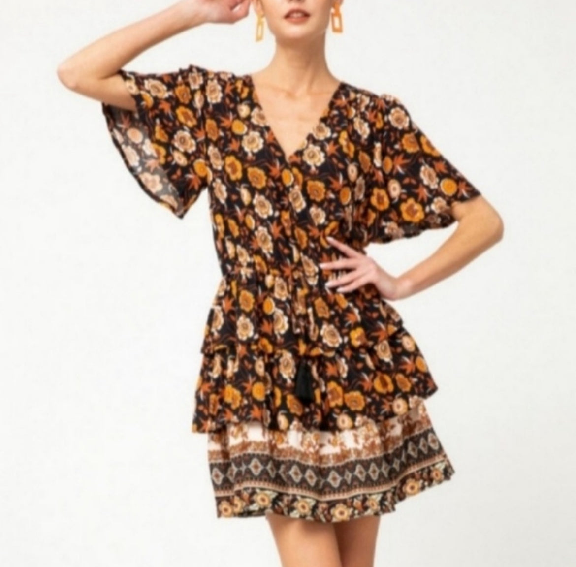 Entro Fall Floral Dress