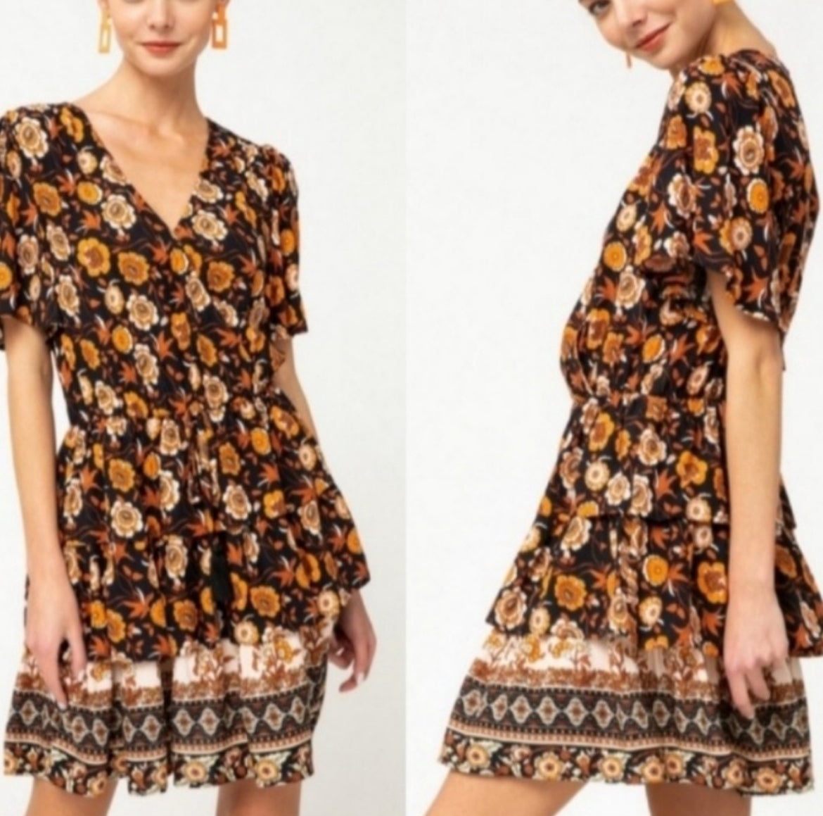 Entro Fall Floral Dress