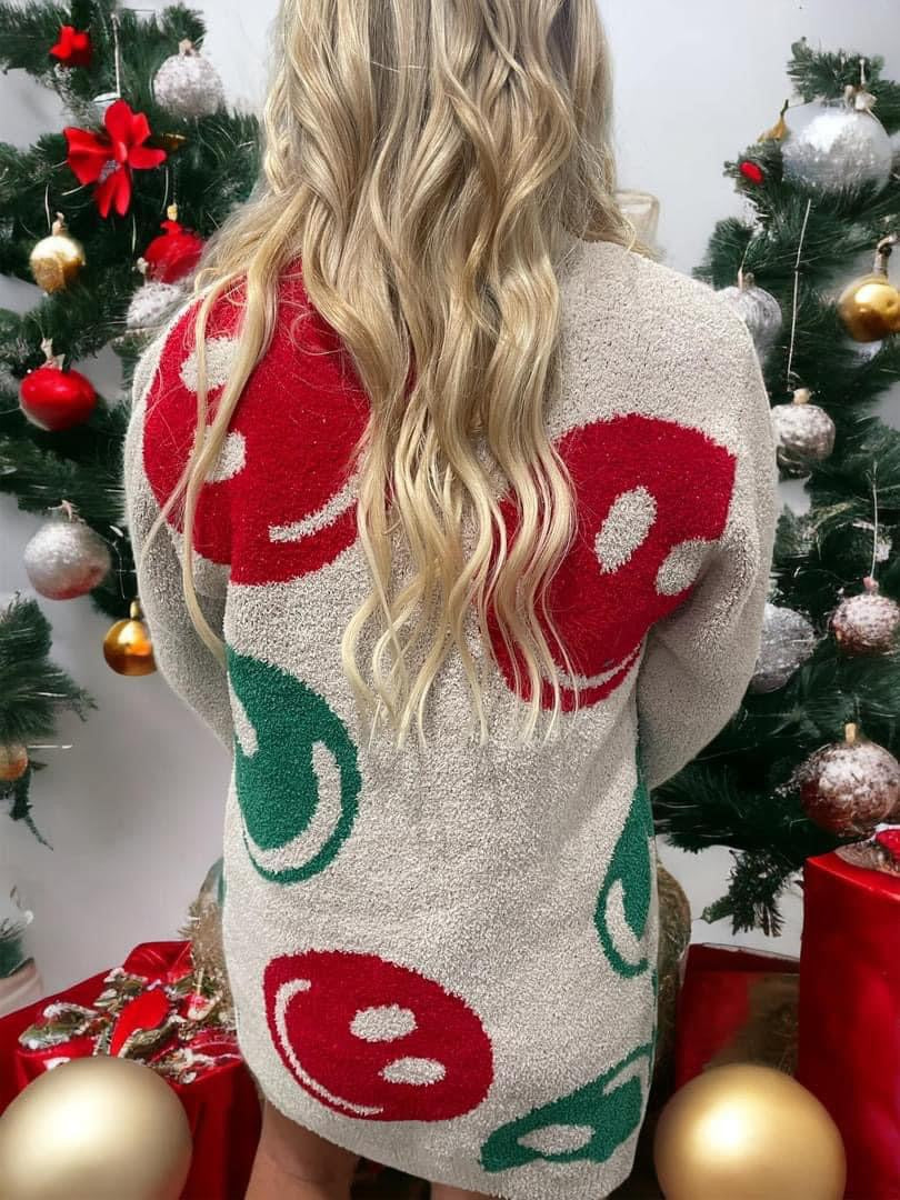 Christmas Smiley Cardigan