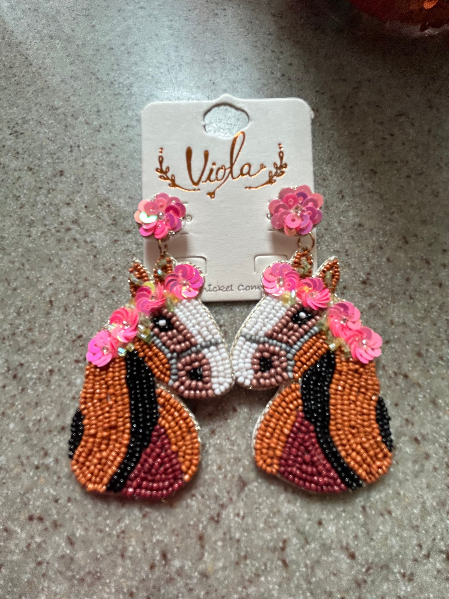 Seed Bead Farm Animal Earrings for Fall