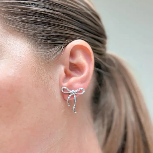 Bow Statement Stud Earrings