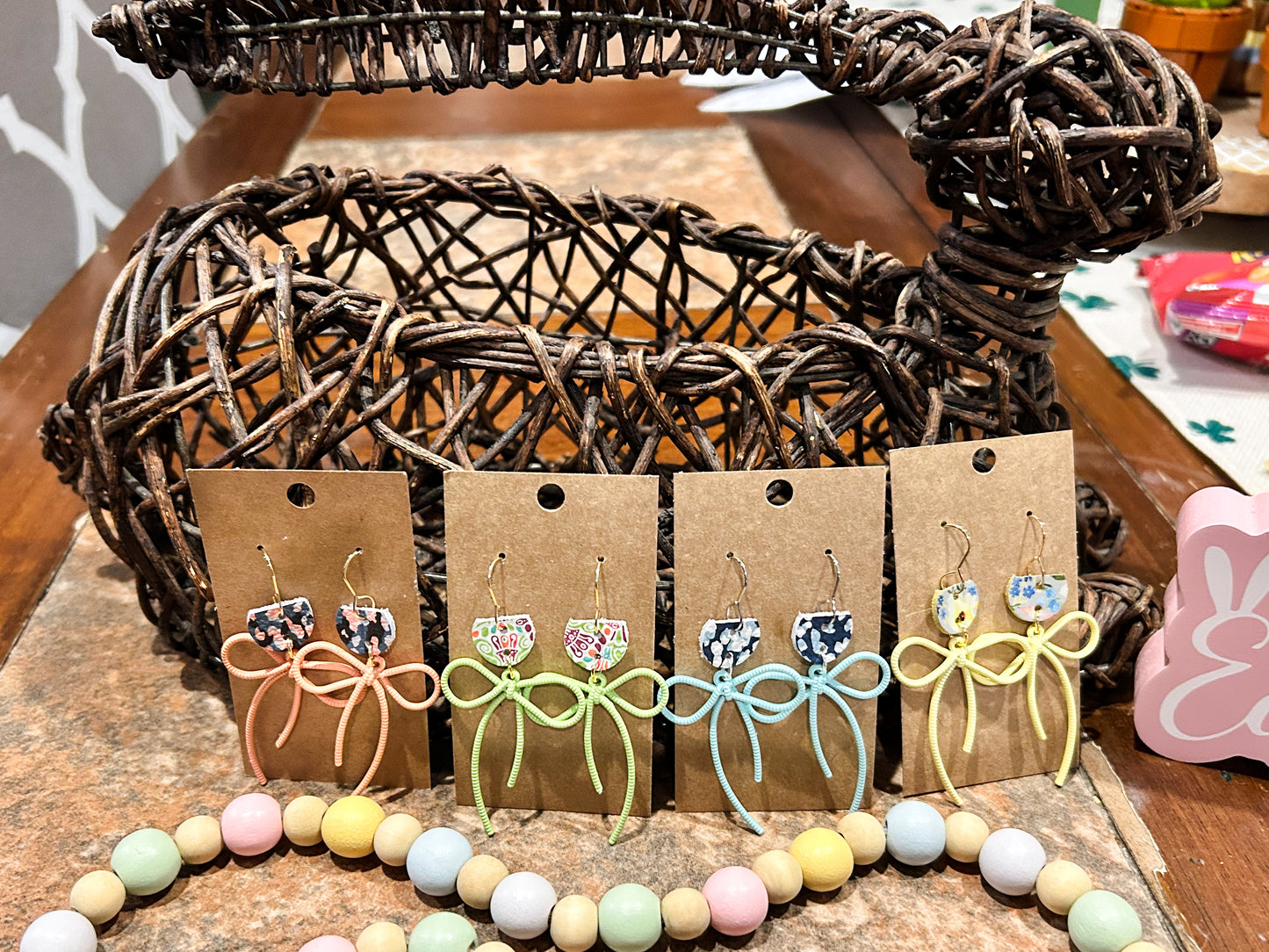 Spring Bow Dangle Earrings