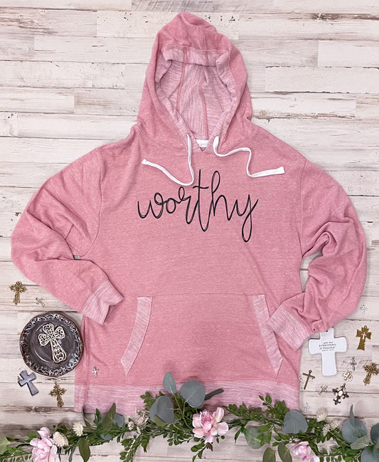 Worthy (Mauve Hoodie)