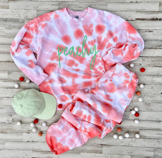 Peachy (Tie Dye Sweatshirt) CLOSING 5/31