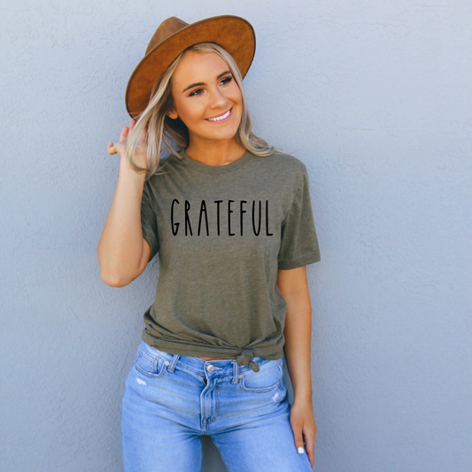Grateful - Screen Print Transfer Graphic Tee