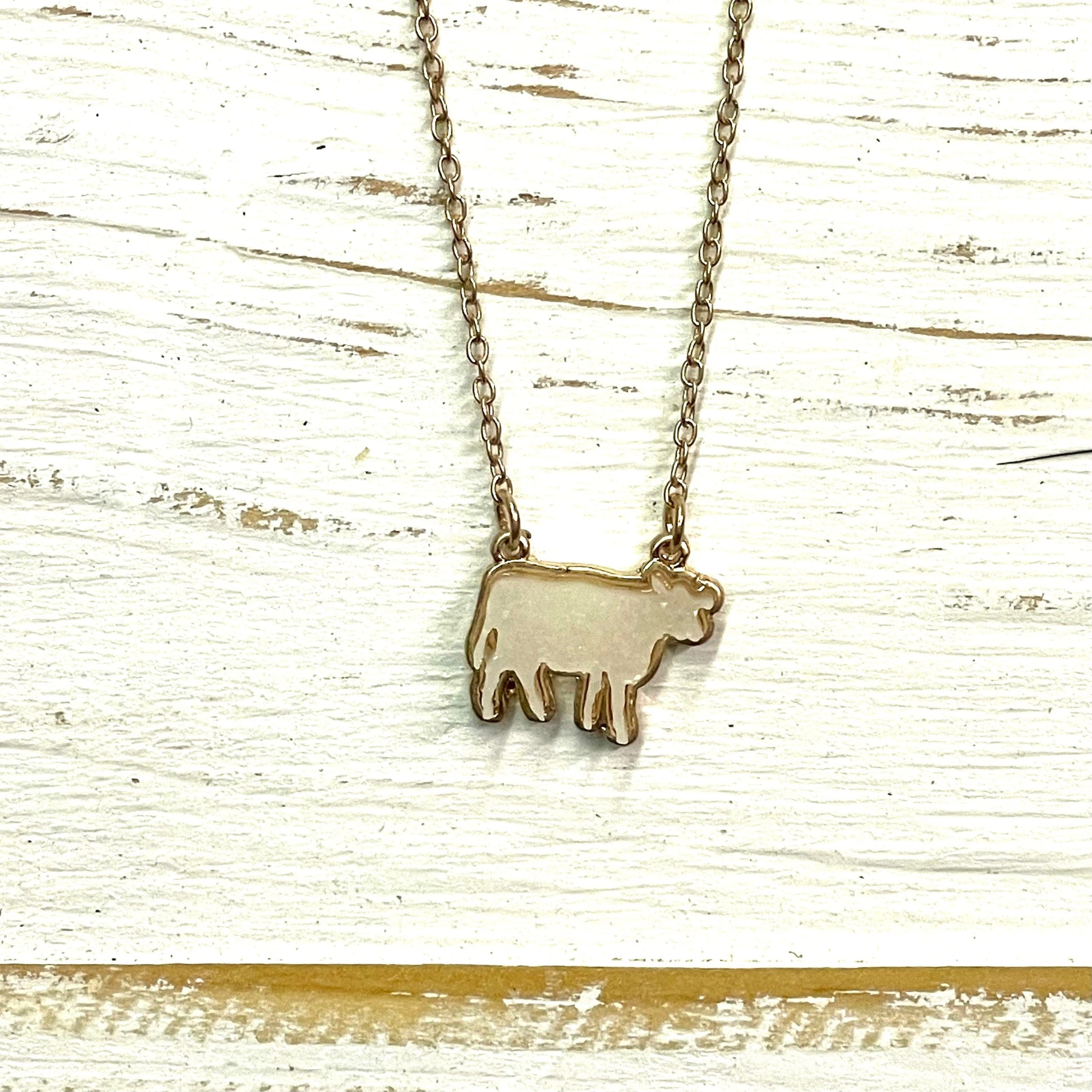 Envy Stylz Boutique Women - Accessories - Necklace White Cow Druzy Necklace